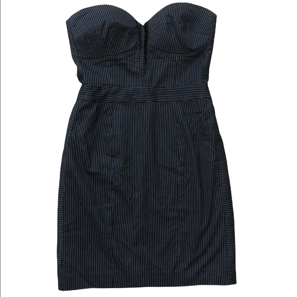 Bebe Pinstripe strapless Dress - Picture 2 of 3